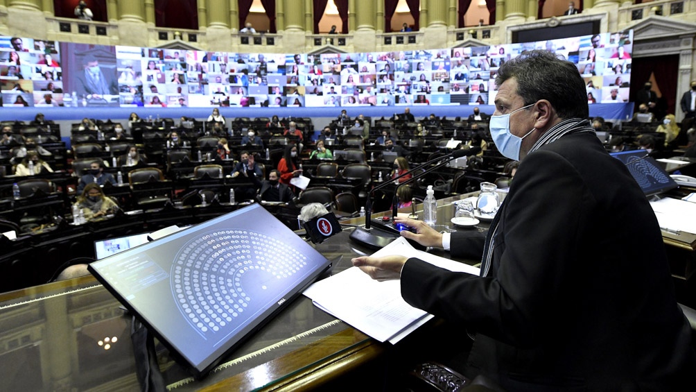 El Frente de Todos cuenta con 117 votos por lo que necesita el apoyo de una docena de legisladores opositores para conseguir la sanción. El Frente de Todos cuenta con 117 votos por lo que necesita el apoyo de una docena de legisladores opositores para conseguir la sanción.