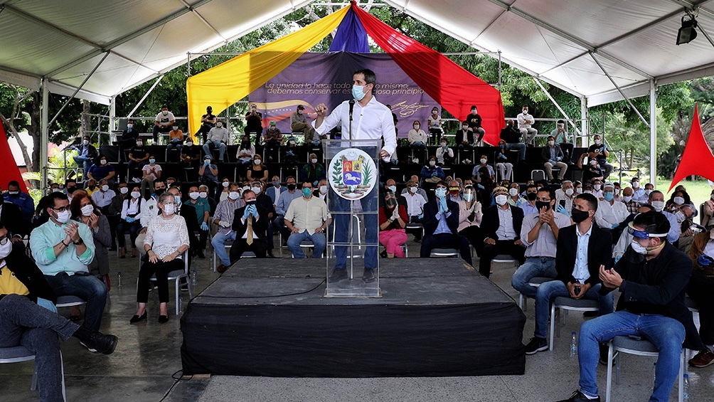 Guaidó llamó a la oposición a unirse en un pacto y no ir a las elecciones Guaidó llamó a la oposición a unirse en un pacto y no ir a las elecciones