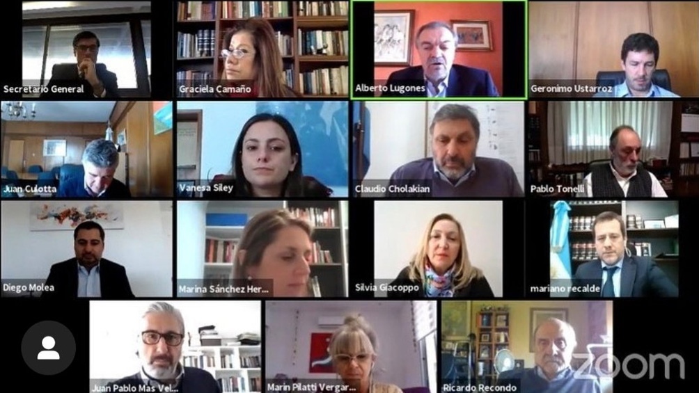Una imagen del último plenario realizado por el Consejo de la Magistratura de modo virtual. Una imagen del último plenario realizado por el Consejo de la Magistratura de modo virtual.